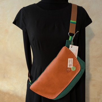Clutch grün-orange