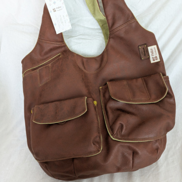 Beuteltasche braun-grün